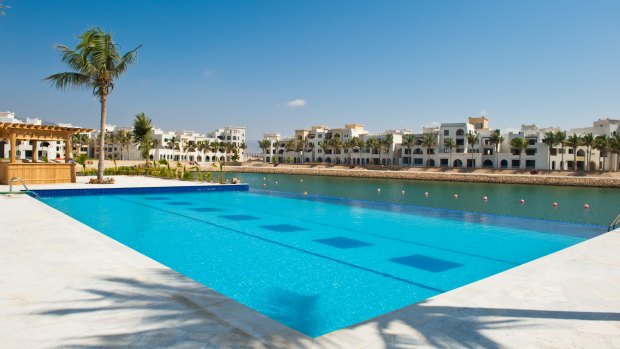 Resort style: The beach pool at Juweira Hotel, in Salalah.