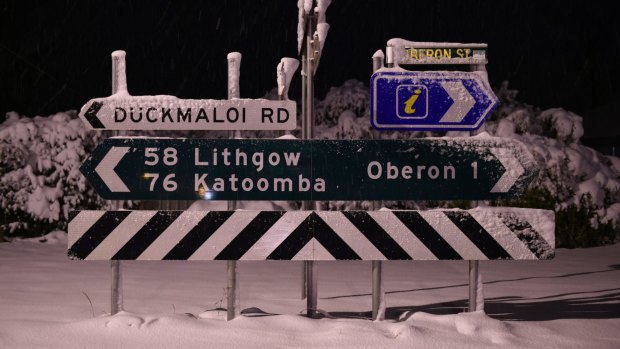 Snow has caused traffic troubles in many parts of NSW.