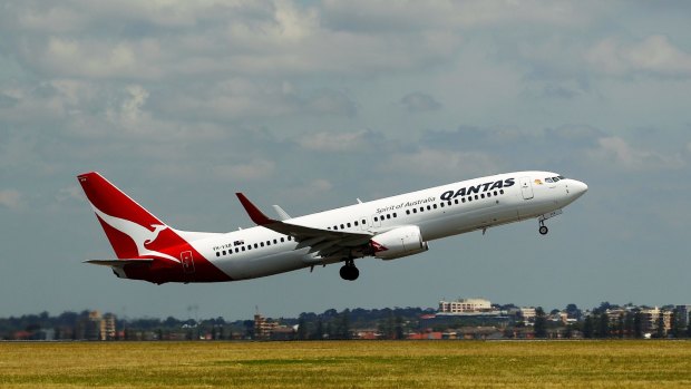 A Qantas Boeing 737-800 aircraft.