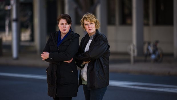 (From left) Brianna Heseltine, from the Fluffy Owners and Residents' Action Group, and Felicity Prideaux, of the Fluffy Full Disclosure group, are angry at the way Fluffy addresses were released.