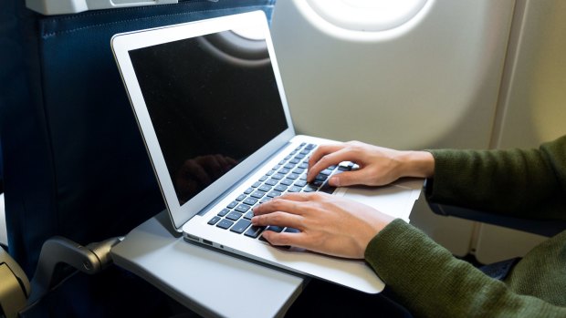 If you're using your laptop on a plane, don't make the mistake of putting it in the seatback pocket for landing - put it back in your carry-on bag.