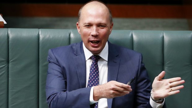 Immigration Minister Peter Dutton during question time on Thursday.