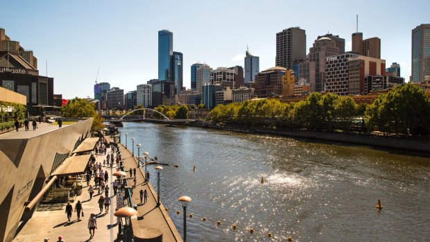 Melbourne's 'upside down' river, the Yarra.