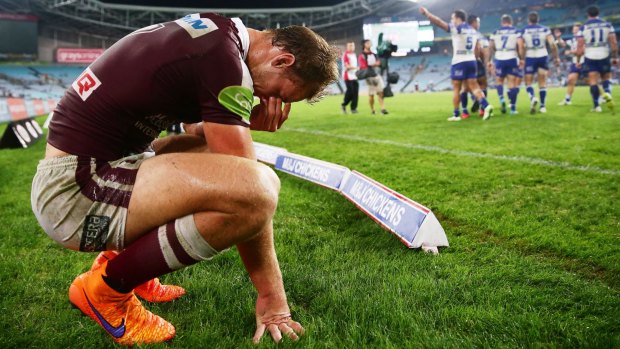 Cracks surface: A dejected Daly Cherry-Evans after the Sea Eagles’ loss to the Bulldogs on Friday. 