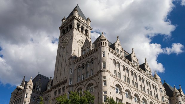 The Trump International Hotel in Washington, which Deutsche Bank's private wealth wing helped pay for.