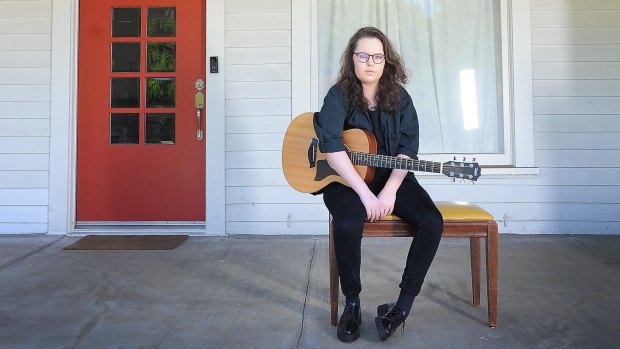 Australian songwriter Alex Hope at her home in Los Angeles.

