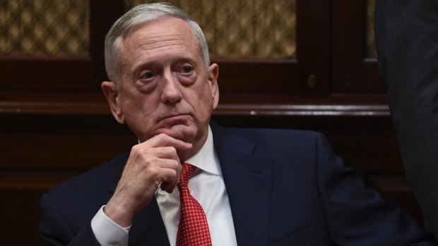 US Defence Secretary James Mattis at the White House after the latest North Korean missile launch.