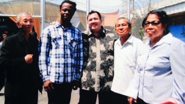 Okwudili Ayotanze, second from left, is also on death row with the Bali nine pair.  