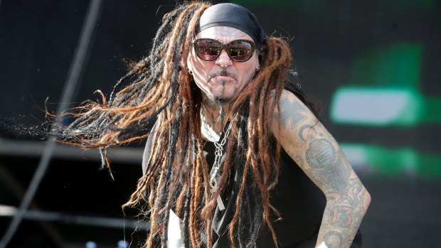 Al Jourgensen on stage at the Melbourne leg of Soundwave in February. His band has still not been paid.