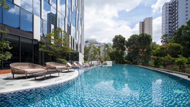 The Novotel Singapore on Stevens has two outdoor pools to chill by.