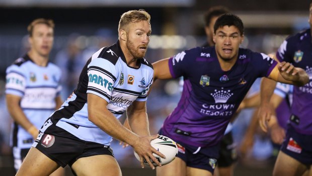 Showdown: The Sharks and Storm will battle it out for the NRL minor premiership on Saturday night.