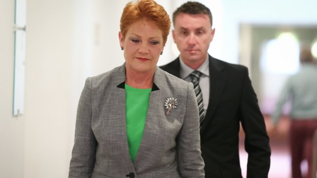 Senator Pauline Hanson and her chief of staff James Ashby.