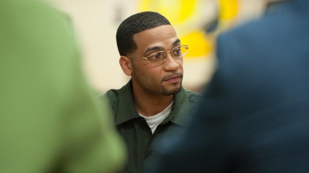 Student and prison inmate Danny Contreras at the Bard Prison Initiative at the Fishkill Correctional Facility, New York, in December.