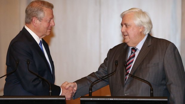 Fairfax MP Clive Palmer with former US vice president Al Gore

Photo: Alex Ellinghausen