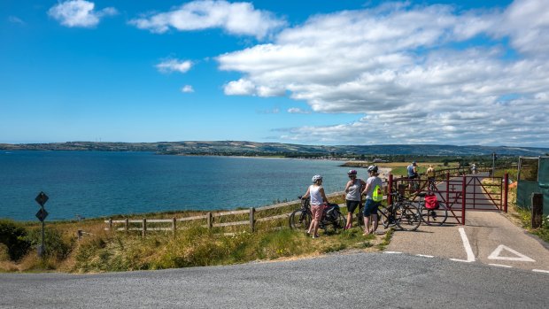 The Waterford Greenway Cycle Path meets the coast near Dungarvan.