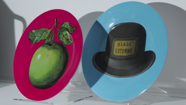 Magritte plates at the NGA pop up shop.