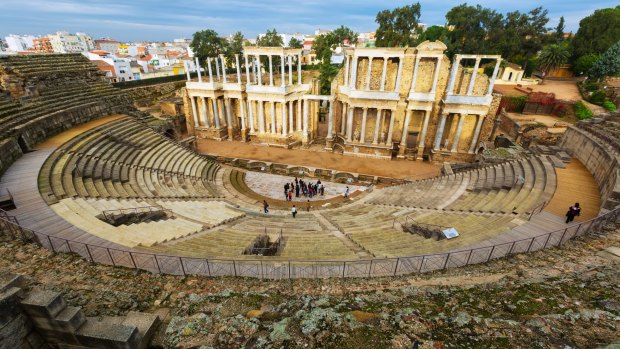 Antique Roman Theatre in Merida, Spain.