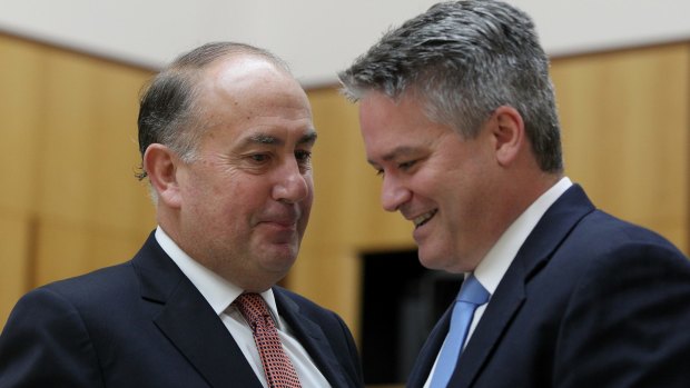 Secretary of Treasury John Fraser (left) and Finance Minister Senator Mathias Cormann both believe Westpac overstepped in raising interest rates.