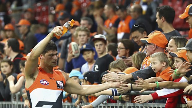 Patton emerging: Jonathon Patton celebrates after beating the Bulldogs at Spotless Stadium.