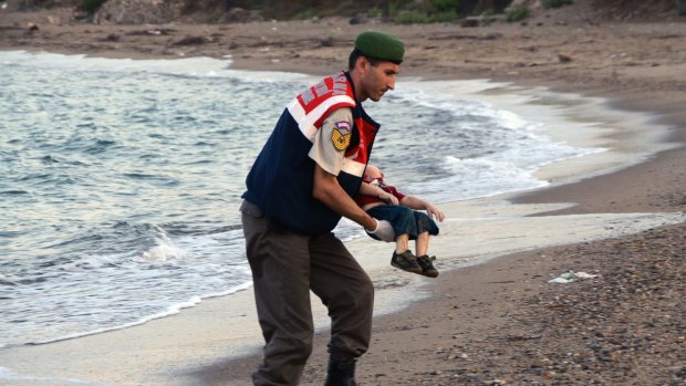 This image of the body of toddler Aylan Kurdi galvanised the world to act on the refugee crisis.