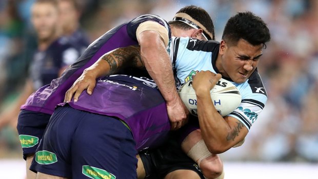 Maroon dreams: Sharks winger Valentine Holmes believes a grand final win against Melbourne Storm has primed him for an Origin debut.