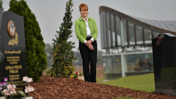 Jane Grover, chief executive of Southern Metropolitan Cemeteries Trust, at the new Bunurong Memorial Park in Dandenong South. 