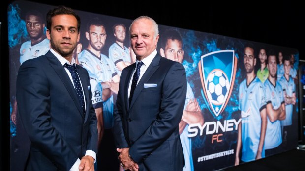 Leaders: Sydney FC captain Alex Brosque and coach Graham Arnold.