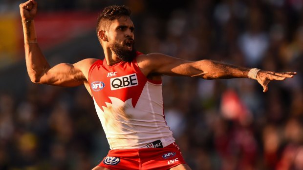 Potential recruit Lewis Jetta interacted with West Coast fans, some of whom decided to boo Adam Goodes throughout Sunday's clash at Domain Stadium.