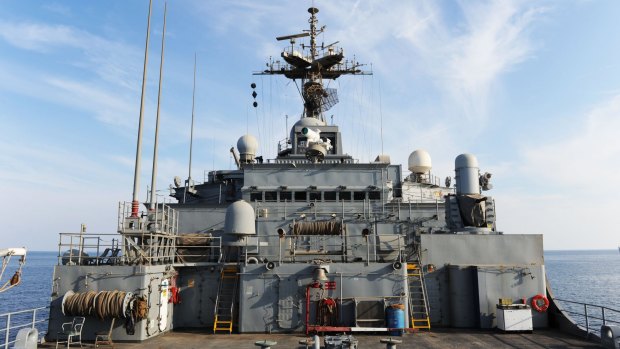 The bridge of the USS Ponce.