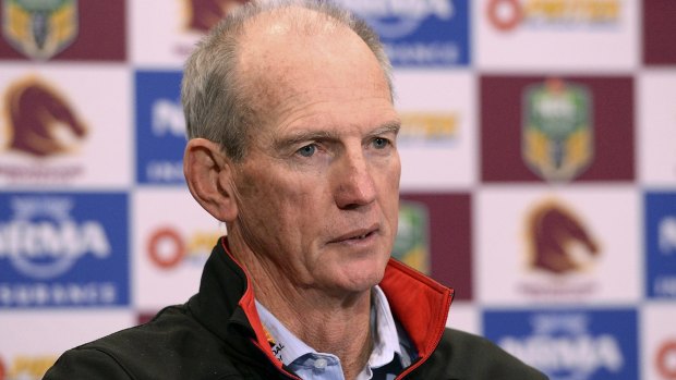 Speed hump: Broncos coach Wayne Bennett sees the game getting faster.