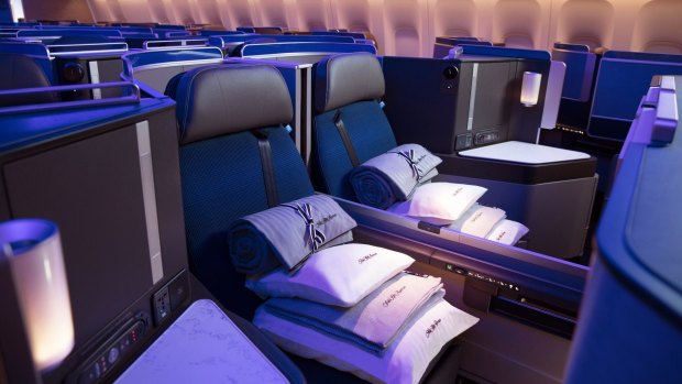 Business class is the new first class: United Airlines' Polaris business class.