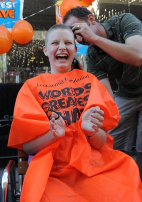 The world's greatest shave raises money to fight Leukemia.