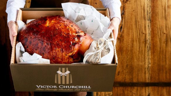 Victor Churchill ready-glazed ham. $230.