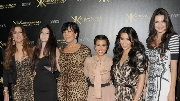 Khloe Kardashian, Kylie Jenner, Kris Jenner, Kourtney Kardashian, Kim Kardashian, and Kendall Jenner attend the Kardashian Kollection Launch Party at The Colony on August 17, 2011 in Hollywood, California.