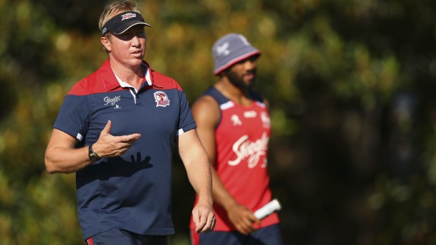 Honouring bravery: Roosters coach Trent Robinson.