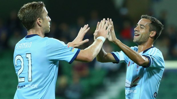Too easy: Sydney's FC's 3-0 victory over the Glory on Friday showed the Perth players' minds aren't fully on the job.