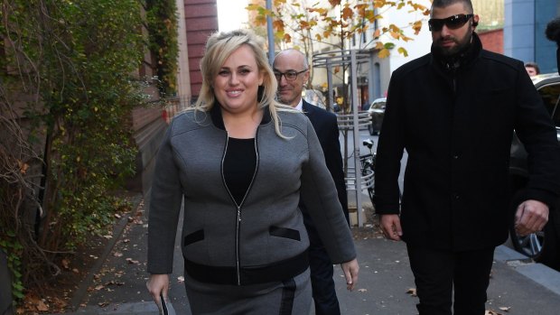 Rebel Wilson heading to court on Monday. 