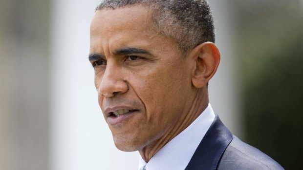 President Barack Obama speaks at the Rose Garden of the White House about the breakthrough in the Iranian nuclear talks. 