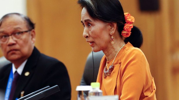Myanmar State Counsellor Aung San Suu Kyi.