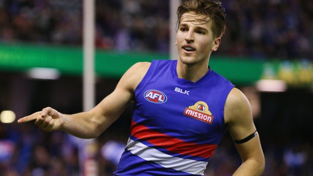 On the rise: Marcus Bontempelli is tipped for a big year with the Bulldogs.