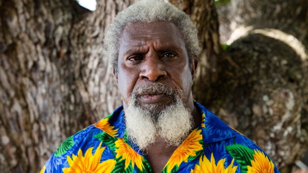 William Bero, who worked closely with Eddie Mabo preparing the documents for his successful land ownership claim in the High Court, on Mer Island in the Torres Strait.