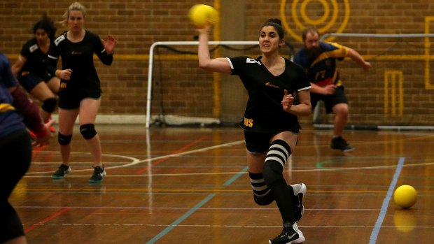 Amber Darwinkel, captain of the Australian women's dodgeball team ... 
