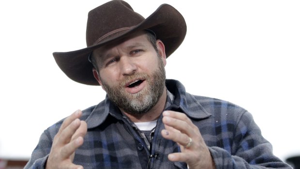 Ammon Bundy gives an interview at Malheur National Wildlife Refuge during the takeover.