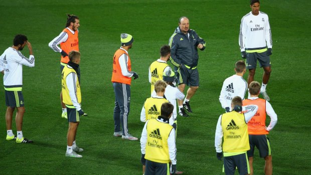 Critical: Real Madrid train at the MCG last month.