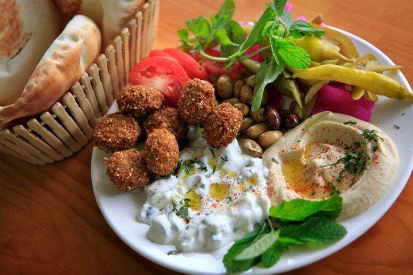 Falafel specialists: The falafel deal from Abbout Falafel House in Coburg.