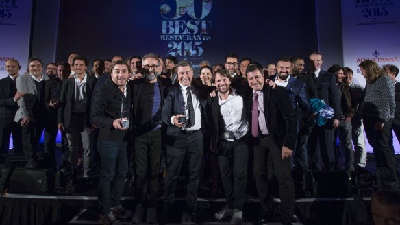World's 50 Best 2015 winners including Massimo Bottura, Rene Redzepi and the Roca brothers.