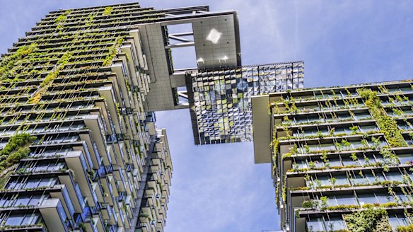 The One Central Park development at Broadway, Sydney, uses recycled water on its open space and green wall.