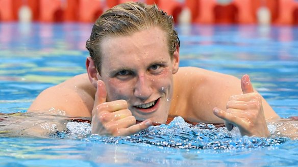 Keeping his cool: Mack Horton.