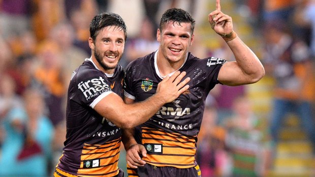 Key men: Broncos' pair Ben Hunt and James Roberts.