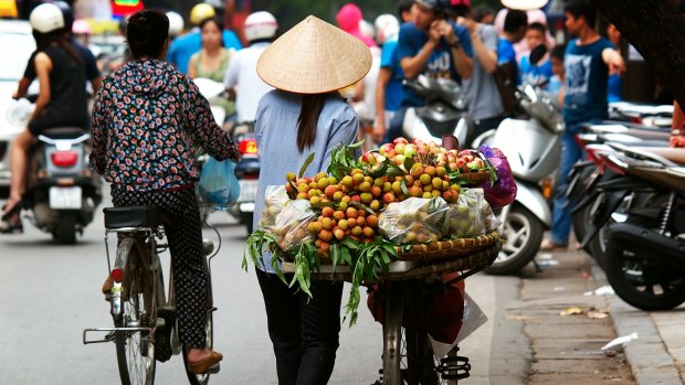 Street vendor in Saigon. 